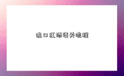 进口红酒清关流程