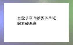 立量多市场采购和外汇结算新业态