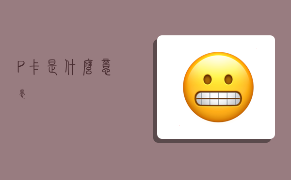 P卡是什么意思-图1